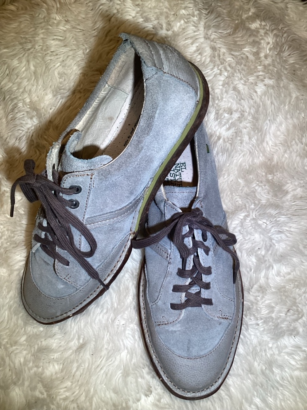 El Naturalista Men’s Gray Suede Lace-Up shoes size 10.5 - Picture 4 of 6